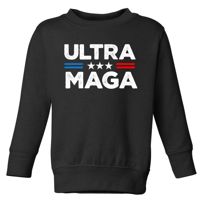 Ultra Maga Slogan Graphic Toddler Sweatshirt