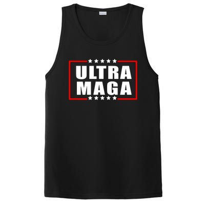 Ultra Maga Slogan With Stars Graphic PosiCharge Competitor Tank