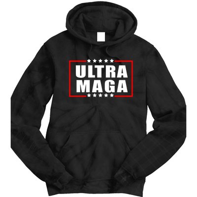 Ultra Maga Slogan With Stars Graphic Tie Dye Hoodie