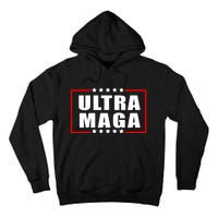 Ultra Maga Slogan With Stars Graphic Tall Hoodie