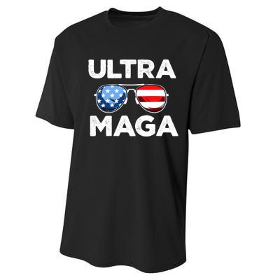 Ultra Maga Sunglasses Graphic Performance Sprint T-Shirt