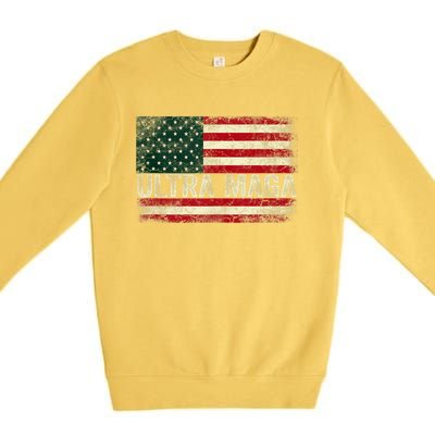 Ultra Maga Shirt US Flag Tee USA Top American Ultra Mega Premium Crewneck Sweatshirt