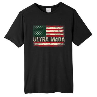 Ultra Maga Shirt US Flag Tee USA Top American Ultra Mega Tall Fusion ChromaSoft Performance T-Shirt