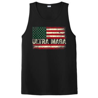 Ultra Maga Shirt US Flag Tee USA Top American Ultra Mega PosiCharge Competitor Tank