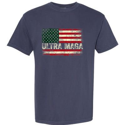 Ultra Maga Shirt US Flag Tee USA Top American Ultra Mega Garment-Dyed Heavyweight T-Shirt