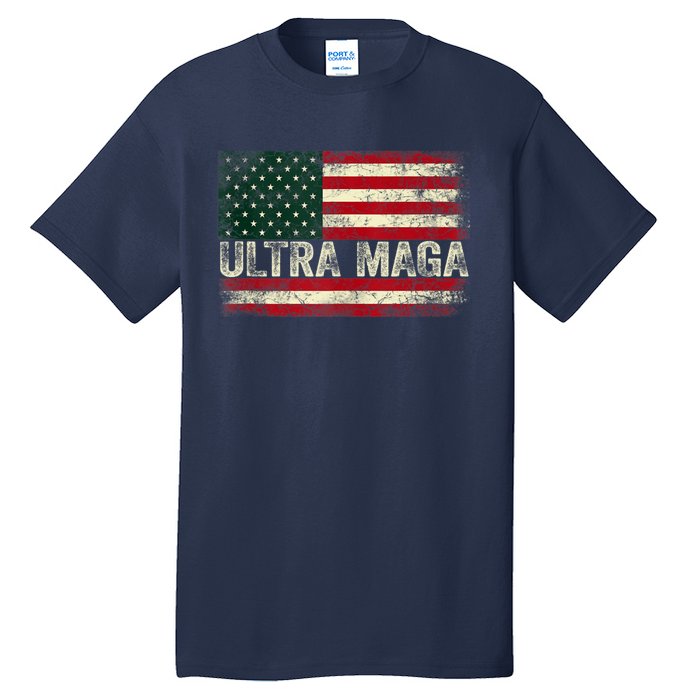 Ultra Maga Shirt US Flag Tee USA Top American Ultra Mega Tall T-Shirt