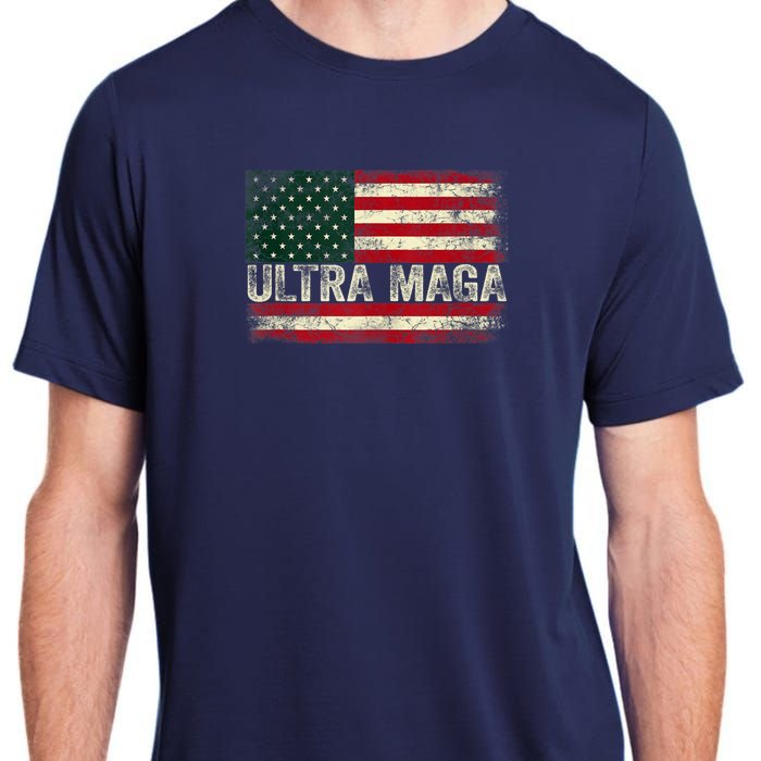 Ultra Maga Shirt US Flag Tee USA Top American Ultra Mega Adult ChromaSoft Performance T-Shirt