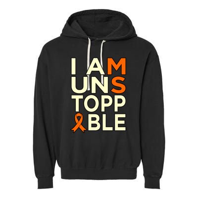 Unstoppable Multiple Sclerosis Awareness Support Graphic Cute Gift Garment-Dyed Fleece Hoodie