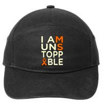 Unstoppable Multiple Sclerosis Awareness Support Graphic Cute Gift 7-Panel Snapback Hat