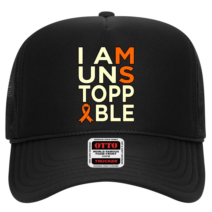 Unstoppable Multiple Sclerosis Awareness Support Graphic Cute Gift Trucker Hat