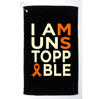 Unstoppable Multiple Sclerosis Awareness Support Graphic Cute Gift Golf Towel