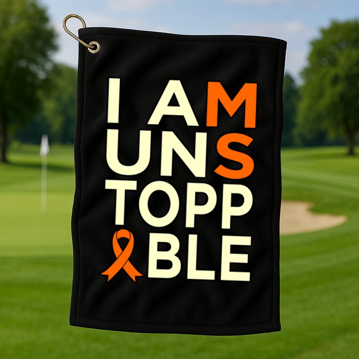 Unstoppable Multiple Sclerosis Awareness Support Graphic Cute Gift Golf Towel