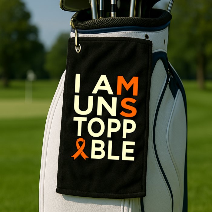 Unstoppable Multiple Sclerosis Awareness Support Graphic Cute Gift Golf Towel