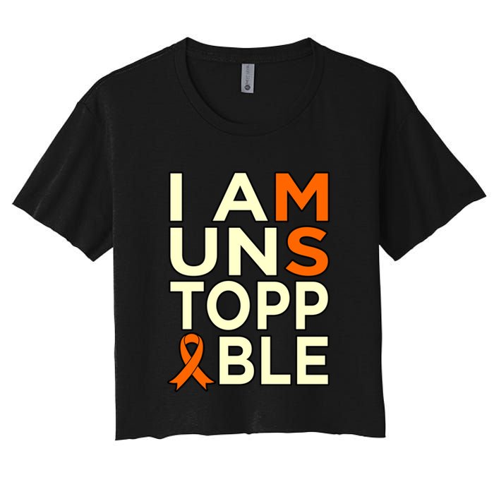 Unstoppable Multiple Sclerosis Awareness Support Graphic Cute Gift Crop Top