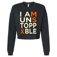 Unstoppable Multiple Sclerosis Awareness Support Graphic Cute Gift Cropped Pullover Crew