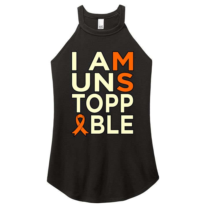 Unstoppable Multiple Sclerosis Awareness Support Graphic Cute Gift Women's Perfect Tri Rocker Tank