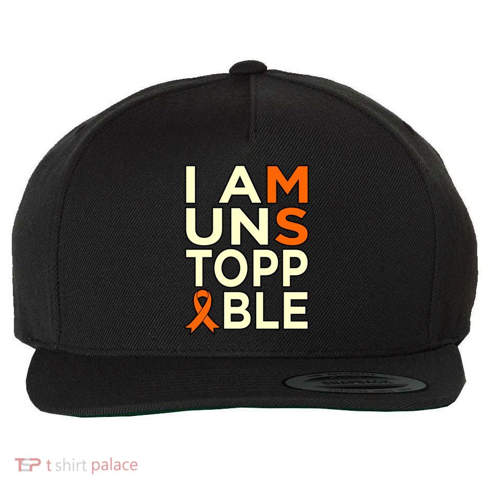 Unstoppable Multiple Sclerosis Awareness Support Graphic Cute Gift Wool Snapback Cap