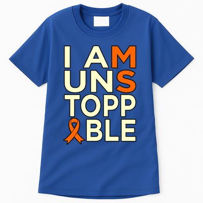 Unstoppable Multiple Sclerosis Awareness Support Graphic Cute Gift Tall T-Shirt