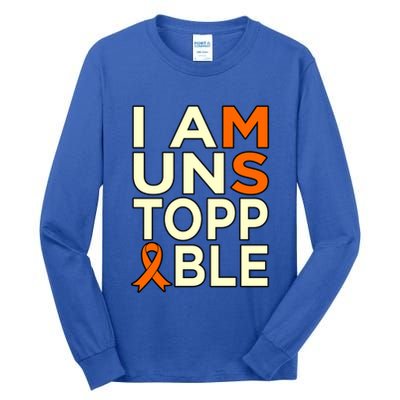 Unstoppable Multiple Sclerosis Awareness Support Graphic Cute Gift Tall Long Sleeve T-Shirt