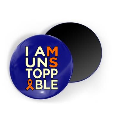 Unstoppable Multiple Sclerosis Awareness Support Graphic Cute Gift Magnet