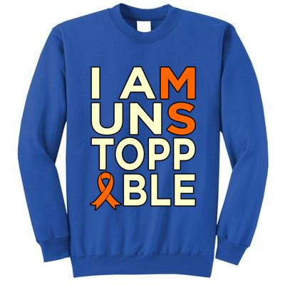Unstoppable Multiple Sclerosis Awareness Support Graphic Cute Gift Tall Sweatshirt