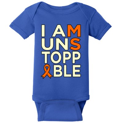 Unstoppable Multiple Sclerosis Awareness Support Graphic Cute Gift Baby Bodysuit