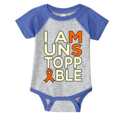 Unstoppable Multiple Sclerosis Awareness Support Graphic Cute Gift Infant Baby Jersey Bodysuit