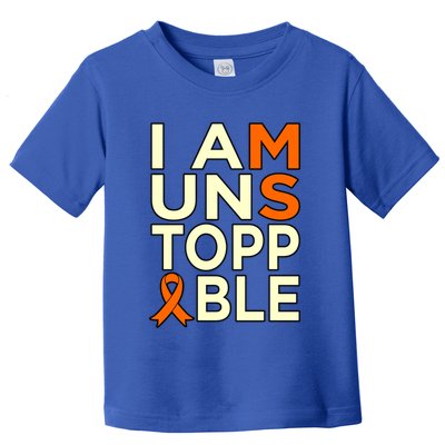 Unstoppable Multiple Sclerosis Awareness Support Graphic Cute Gift Toddler T-Shirt