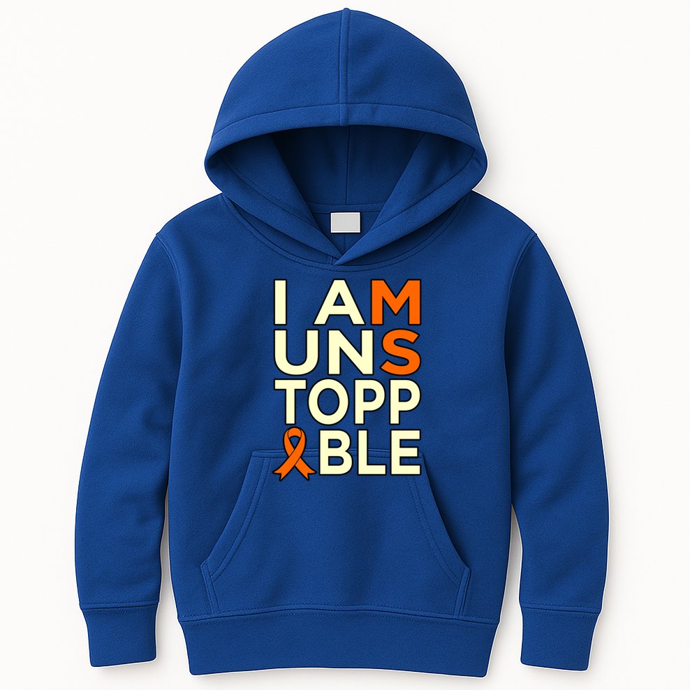 Unstoppable Multiple Sclerosis Awareness Support Graphic Cute Gift Kids Hoodie