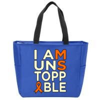Unstoppable Multiple Sclerosis Awareness Support Graphic Cute Gift Zip Tote Bag