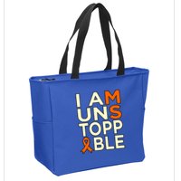 Unstoppable Multiple Sclerosis Awareness Support Graphic Cute Gift Zip Tote Bag