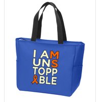 Unstoppable Multiple Sclerosis Awareness Support Graphic Cute Gift Zip Tote Bag