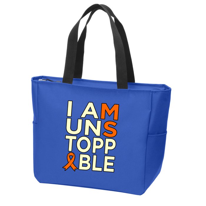 Unstoppable Multiple Sclerosis Awareness Support Graphic Cute Gift Zip Tote Bag