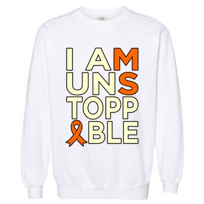 Unstoppable Multiple Sclerosis Awareness Support Graphic Cute Gift Garment-Dyed Sweatshirt