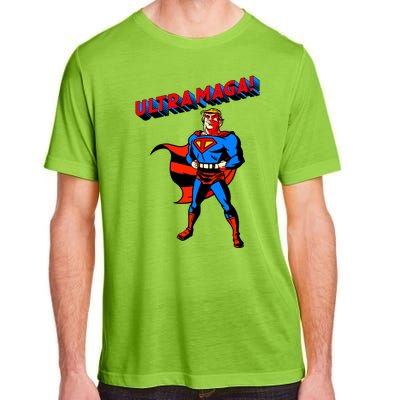 Ultra MAGA Superhero Parody Trump 2024 Anti Biden Adult ChromaSoft Performance T-Shirt