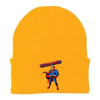 Ultra MAGA Superhero Parody Trump 2024 Anti Biden Knit Cap Winter Beanie