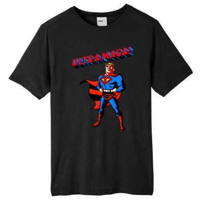 Ultra MAGA Superhero Parody Trump 2024 Anti Biden Tall Fusion ChromaSoft Performance T-Shirt