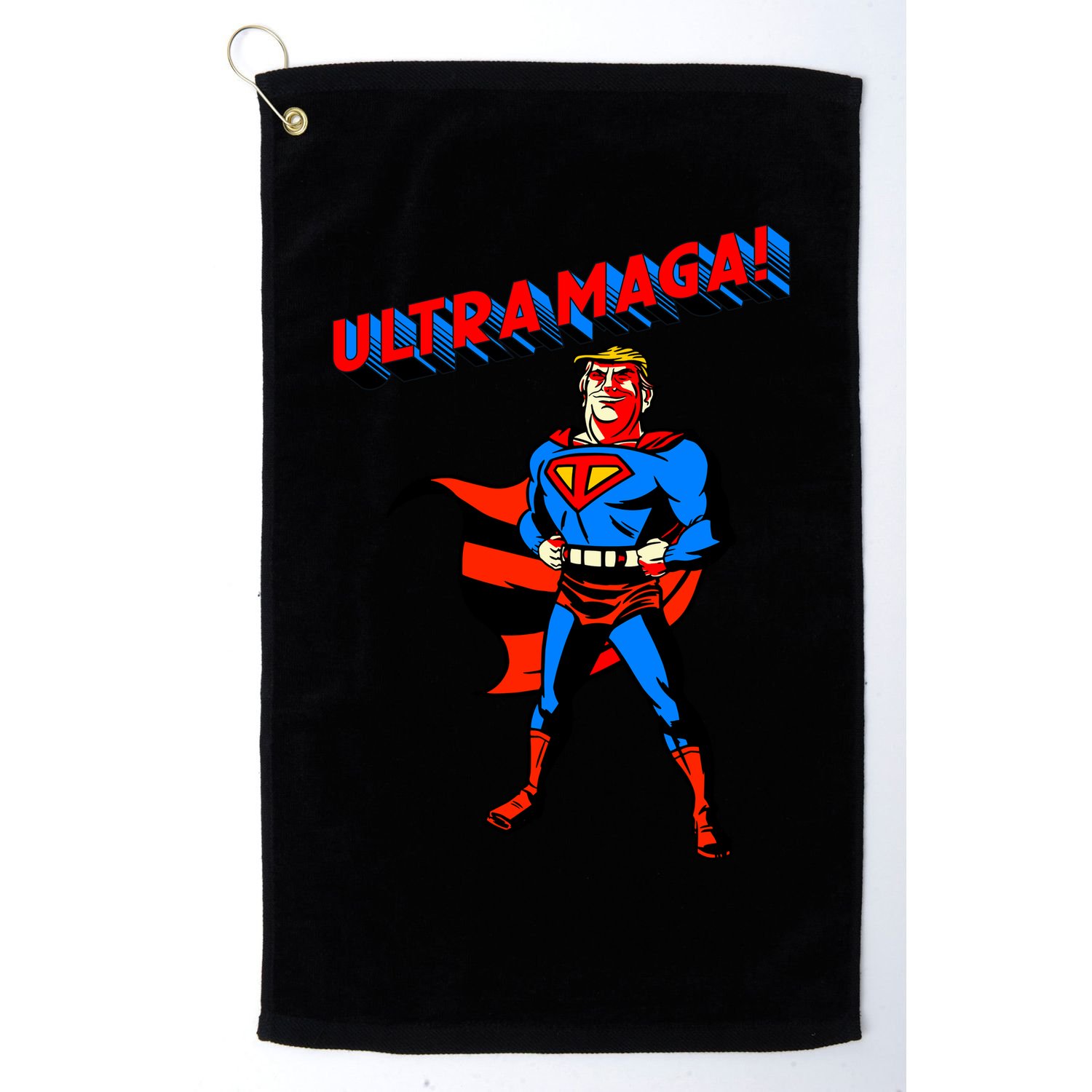Ultra MAGA Superhero Parody Trump 2024 Anti Biden Golf Towel