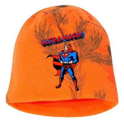 Ultra MAGA Superhero Parody Trump 2024 Anti Biden Kati - Camo Knit Beanie