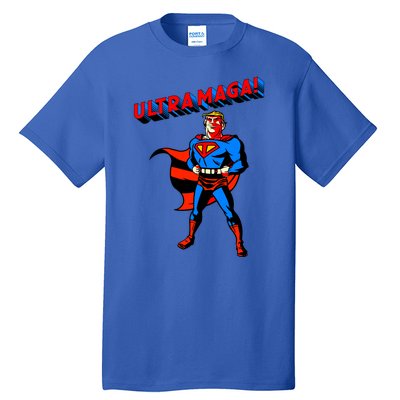 Ultra MAGA Superhero Parody Trump 2024 Anti Biden Tall T-Shirt