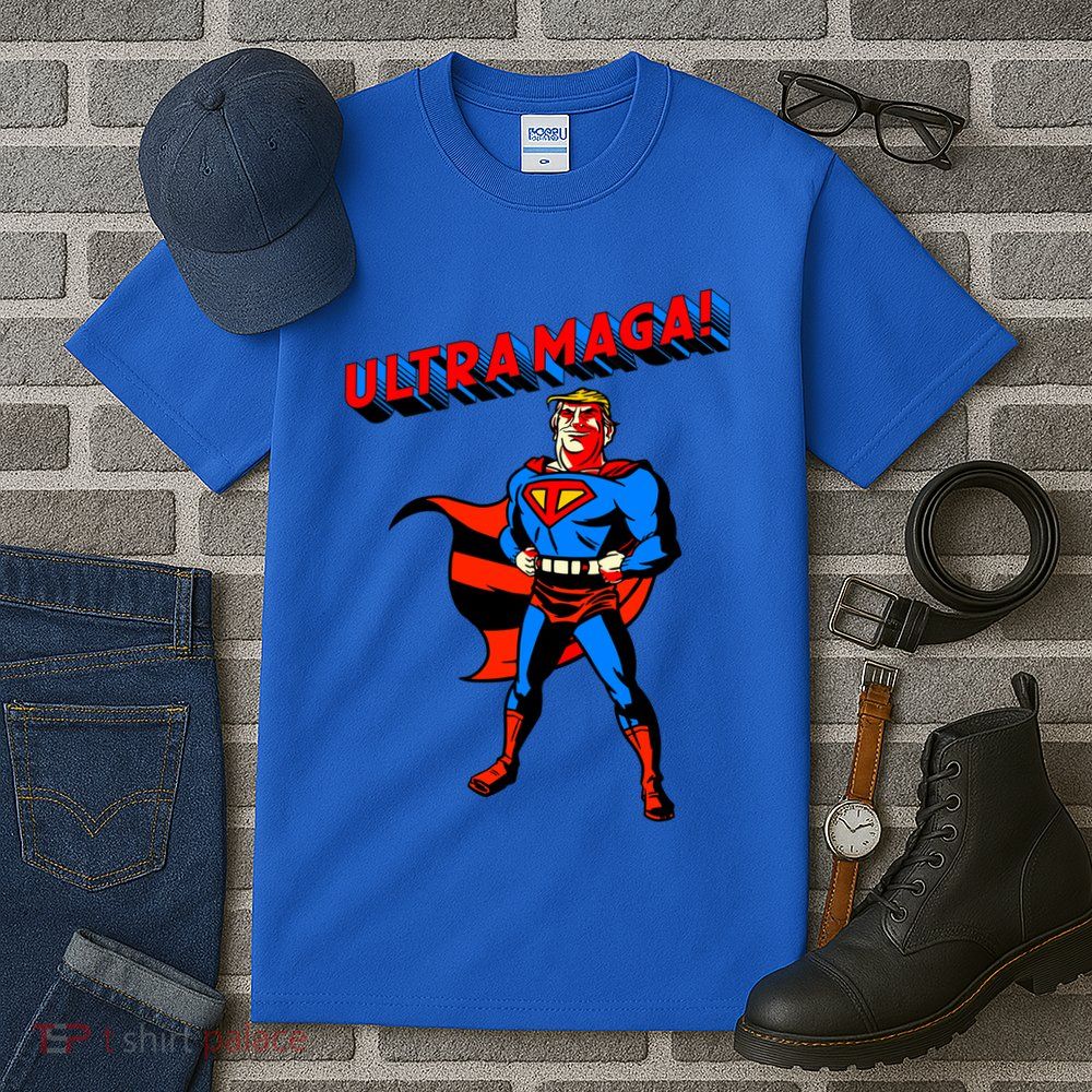 Ultra MAGA Superhero Parody Trump 2024 Anti Biden Tall T-Shirt