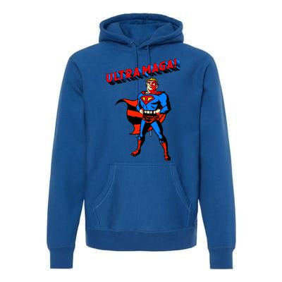 Ultra MAGA Superhero Parody Trump 2024 Anti Biden Premium Hoodie