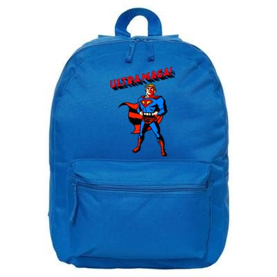 Ultra MAGA Superhero Parody Trump 2024 Anti Biden 16 in Basic Backpack