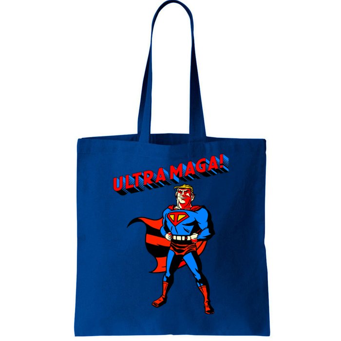 Ultra MAGA Superhero Parody Trump 2024 Anti Biden Tote Bag