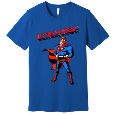 Ultra MAGA Superhero Parody Trump 2024 Anti Biden Premium T-Shirt