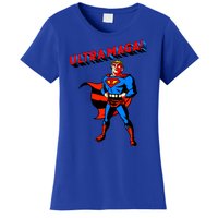 Ultra MAGA Superhero Parody Trump 2024 Anti Biden Women's T-Shirt