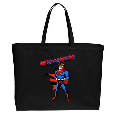 Ultra MAGA Superhero Parody Trump 2024 Anti Biden Cotton Canvas Jumbo Tote