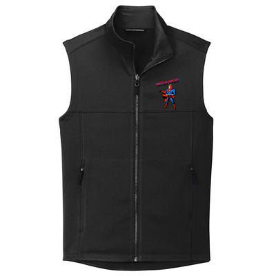 Ultra MAGA Superhero Parody Trump 2024 Anti Biden Collective Smooth Fleece Vest