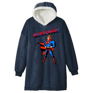 Ultra MAGA Superhero Parody Trump 2024 Anti Biden Hooded Wearable Blanket