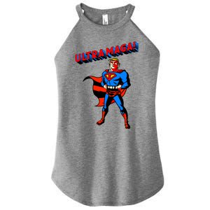 Ultra MAGA Superhero Parody Trump 2024 Anti Biden Women’s Perfect Tri Rocker Tank